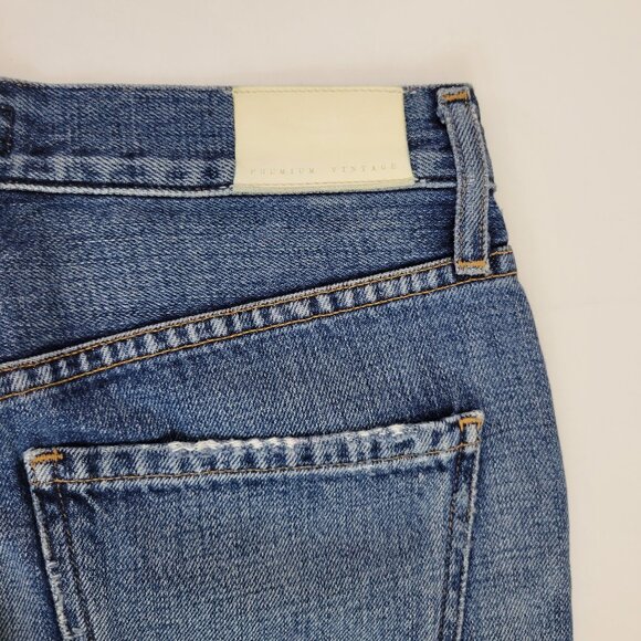 COH Vintage Liya High Rise Classic Fit Distressed Crop Cut off Hem Jean - Picture 4 of 10